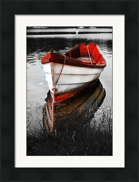 Recently Sold Prints: red boat - canvas print  dapixara.com