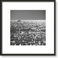 Black and White Photography. Black and White Photography: Three Friends. Framed Square Print.