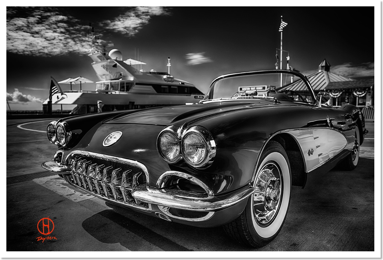 1959+Black+and+White+Photography+Corvette+Chevrolet+Car