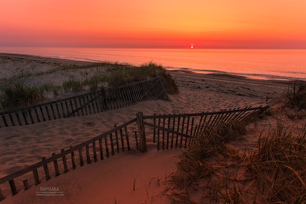 Dazzling Nauset Beach Sunrise. Dapixara photography.