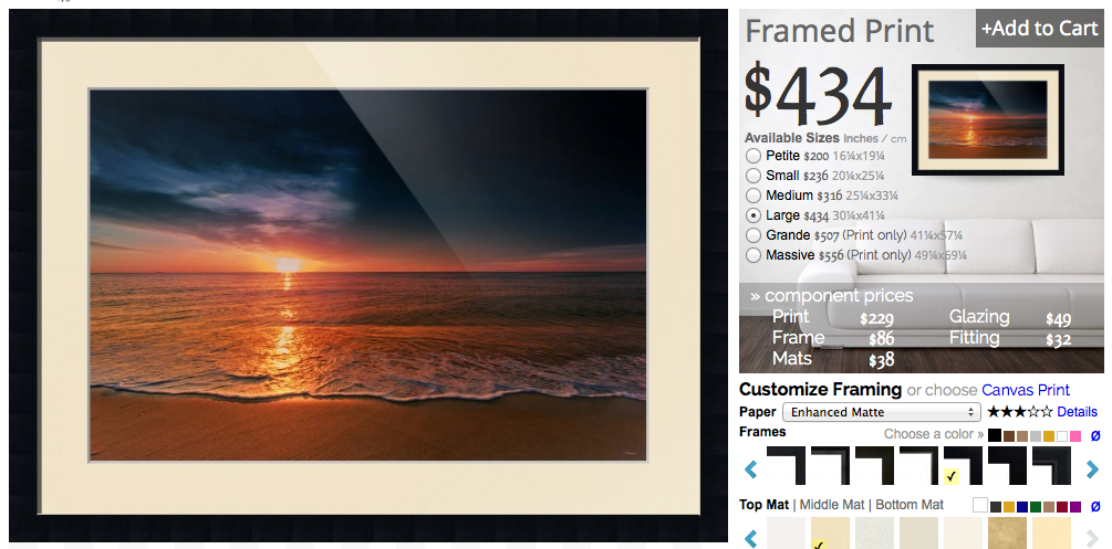 Atlantic Ocean framed art prints for sale at dapixara.com