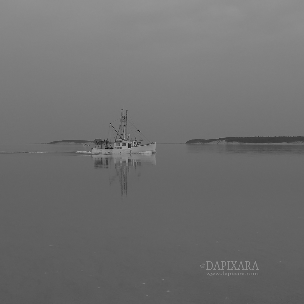 Photos of Calm Before The Rain. Fishing boat in Wellfleet, MA.