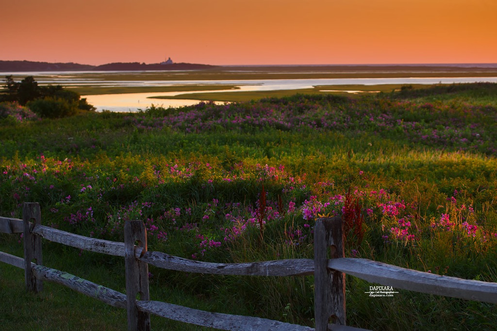 Fort Hill Eastham MA. Today's dazzling sunrise from Fort Hill, Eastham MA, Cape Cod National Seashore. 2018 is the 50th anniversary of the National Trails and National Wild & Scenic Rivers acts!