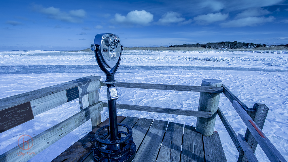 Frozen, Rock Harbor, Orleans, Cape Cod, Cape Cod photography by Dapixara.