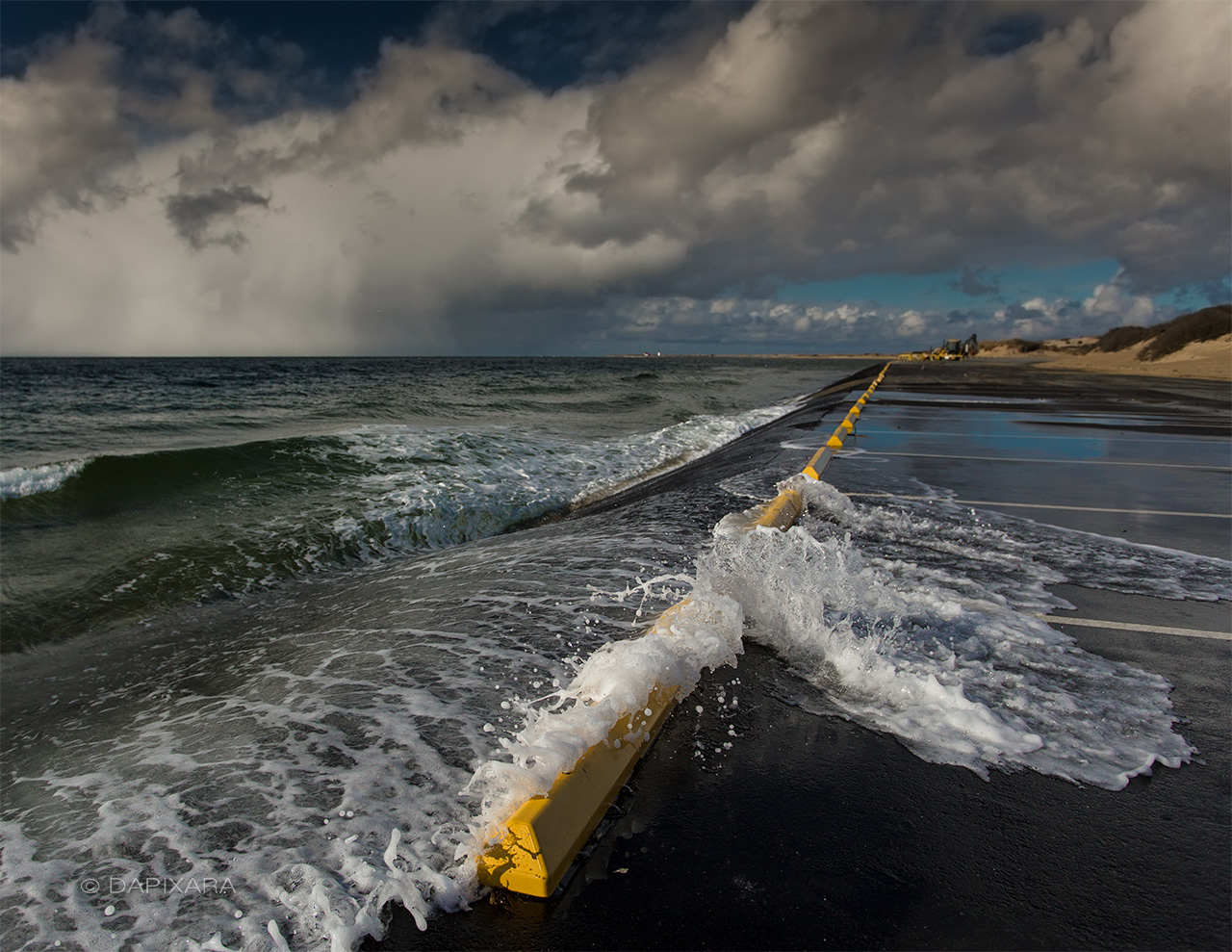 Extreme weather: Herring Cove Beach, Provincetown, High tide! Photo by Dapixara.