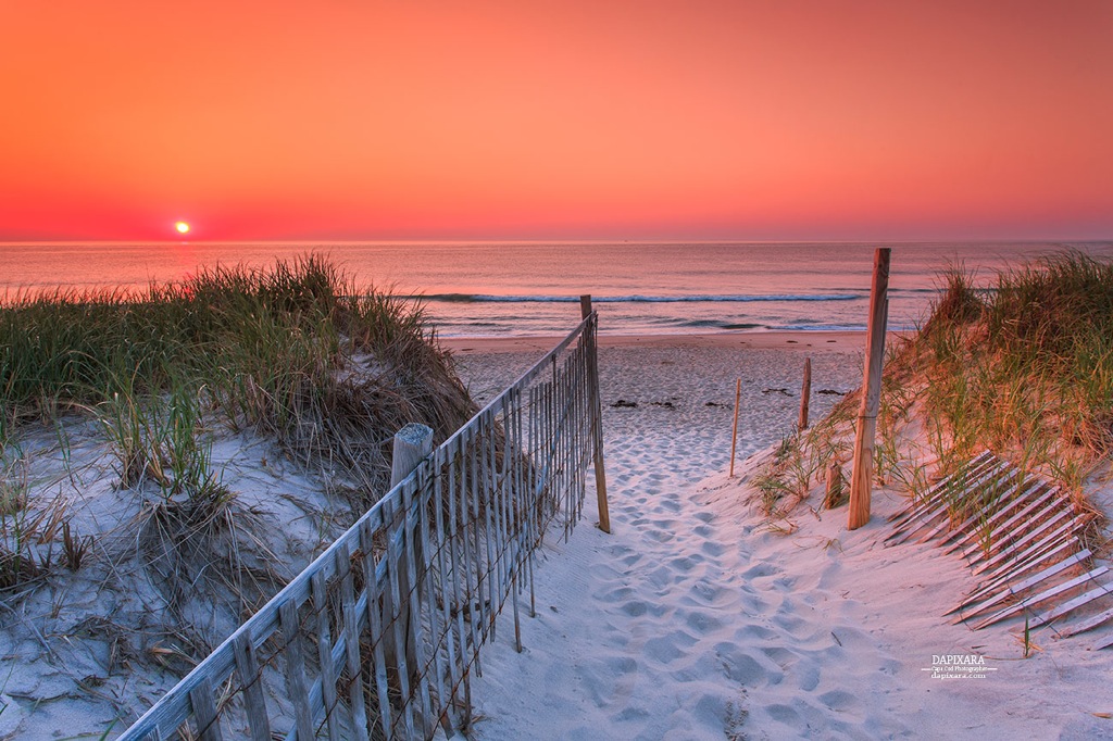 nauset-Beach-June-13. Spine-tingling Ocean Sunrise Today From Nauset Beach in Orleans, Massachusetts. Dapixara photography https://dapixara.com