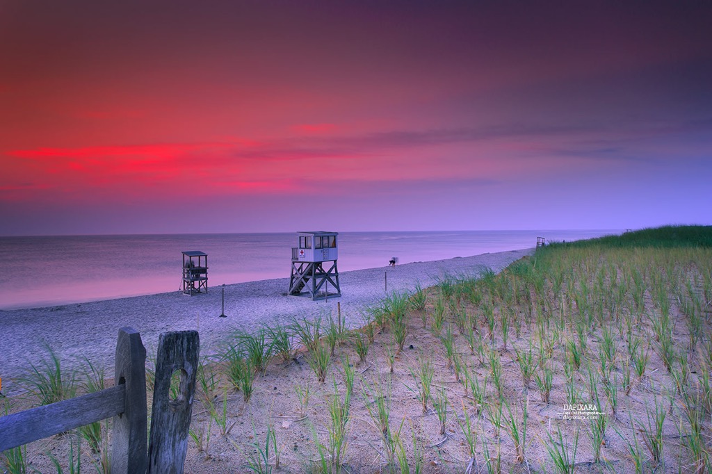 Nauset beach, Orleans, Massachusetts. Today's sunrise right on salt time. Dapixara Cape Cod photography.
