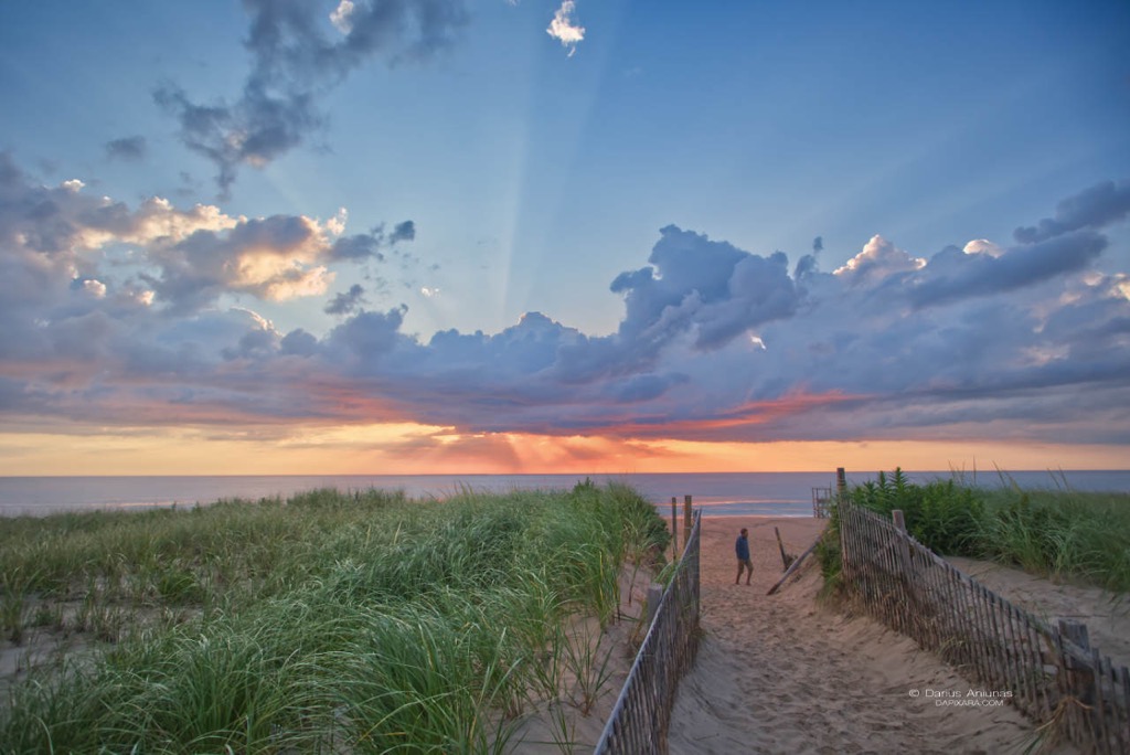 nauset beach sunrise over old entrance before the storm orleans cape cod 