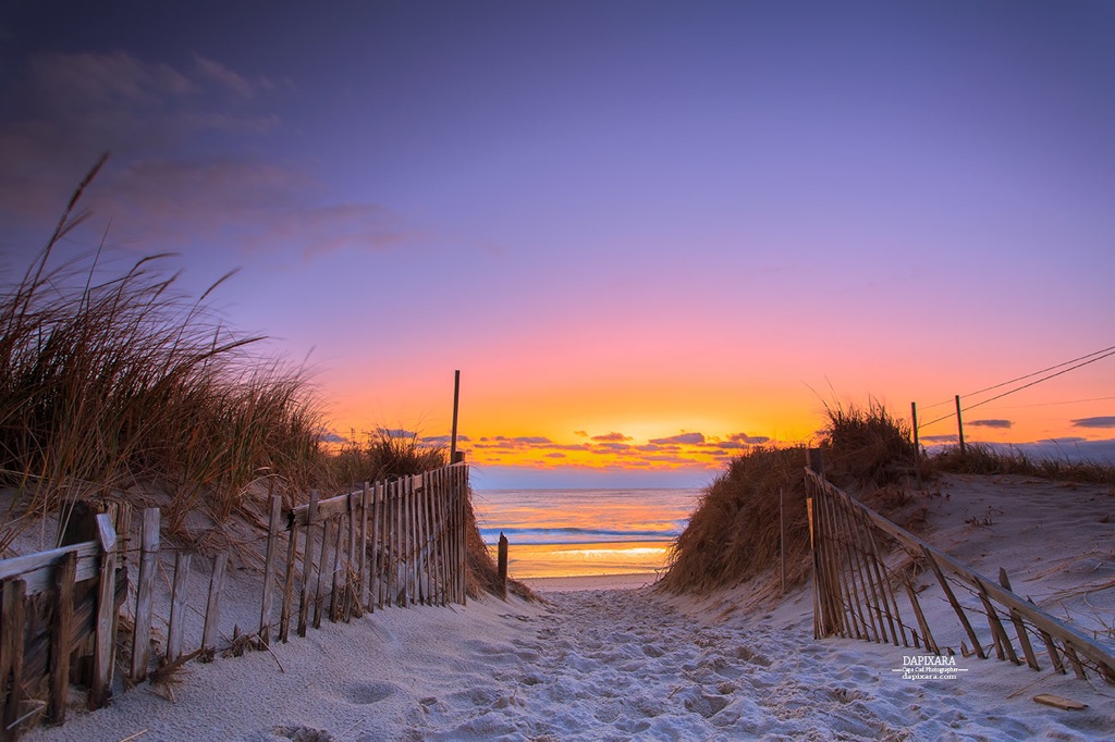 Ocean Sunrise at Nauset Beach, Orleans, Massachusetts. Dapixara Cape Cod photos https://dapixara.com