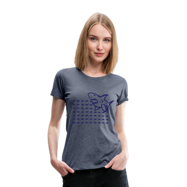 Shark T-Shirt - Great White Shark Graphic Tee. This Great White shark T-Shirt features shark eating fish. This cool graphic tee perfect gift for animal & shark lovers.