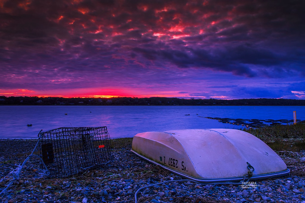 Today's shoot included boat and insane sunrise clouds at Cove in Eastham Cape Cod. Dapixara Cape Cod images https://dapixara.com