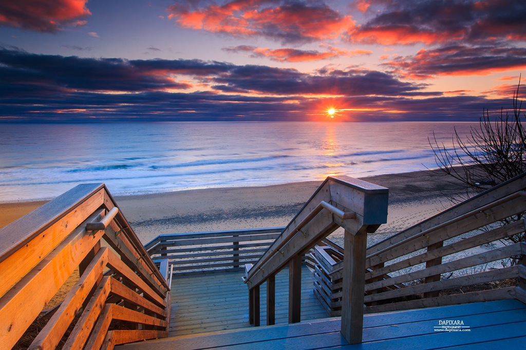 The Vibrant Sunrise This Morning From Nauset Light Beach, Cape Cod National Seashore, Eastham. Dapixara photography https://dapixara.com