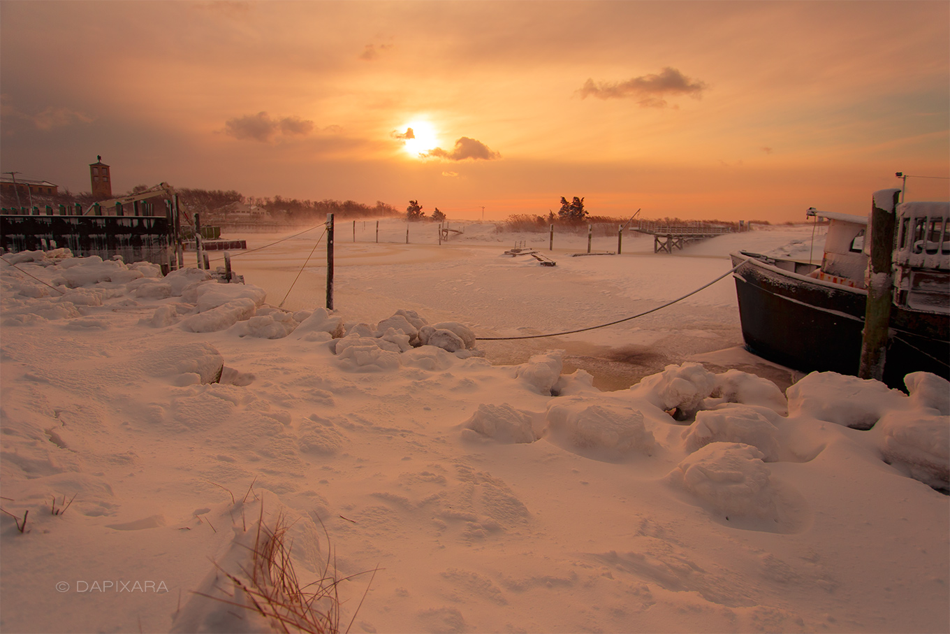 Sunset After the Storm, Cape Cod winter photography by Dapixara.