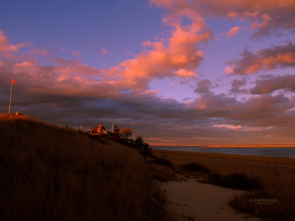 Tonight's sunset from Chatham Light beach.  Sunset at Chatham light beach, December 3, 2018. © Dapixara landscape photography.