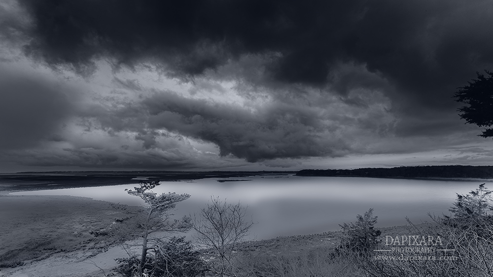 Black and white photography. The Calm Before The Storm Eastham Cape Cod. Dapixara photography.