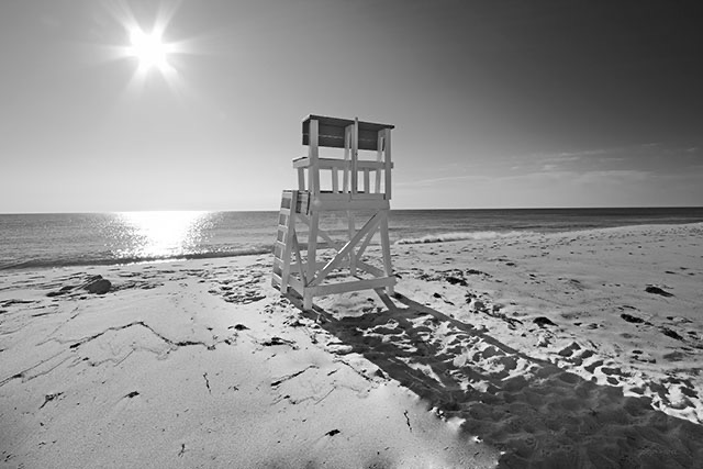 The Beach - Black and White Beach