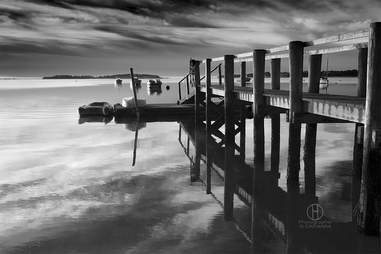 Black and White Pier Photography -