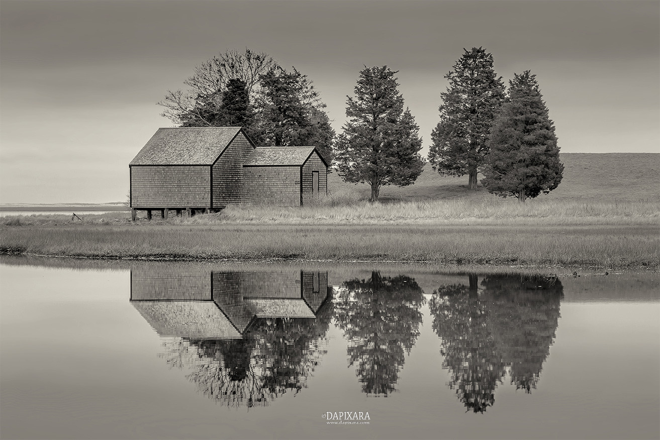 Cape Cod Reflections in black and white. Cape Cod Sunrise Photograph Cape Cod Sunrise and Reflections Fine Art Print A Beautiful Scene by Photographer Dapixara. 