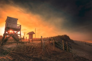 Atlantic Ocean Coast At Sunset - Nauset Beach photographic prints for sale by Cape Cod photographer Dapixara.