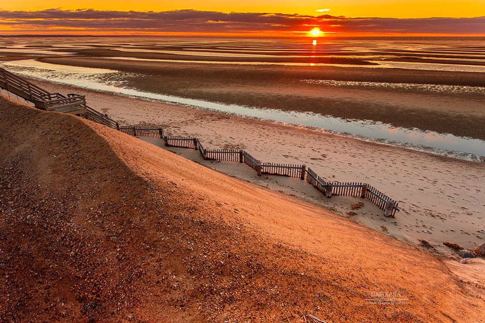 Beach Sunset 232 Framed Wall Art, Beach Photography, Cape Cod Coastal Wall Art, Dune Sunset Photo Large Art Oversized Print Gold Blue Nautical Decor Coastal Wall Art