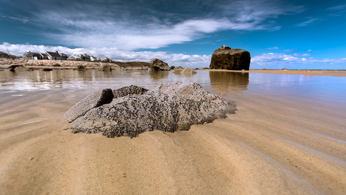 Artwork: Silence. Sky reflections, tranquility and peacefulness on Cape Cod beach.