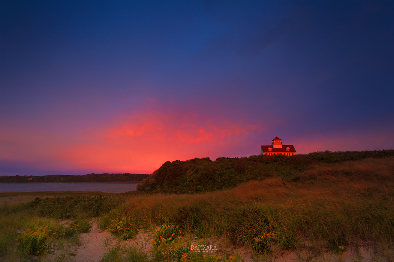 Purple Sky Over Coast Guard beach in Eastham, Massachusetts. American landscape photography by Dapixara.