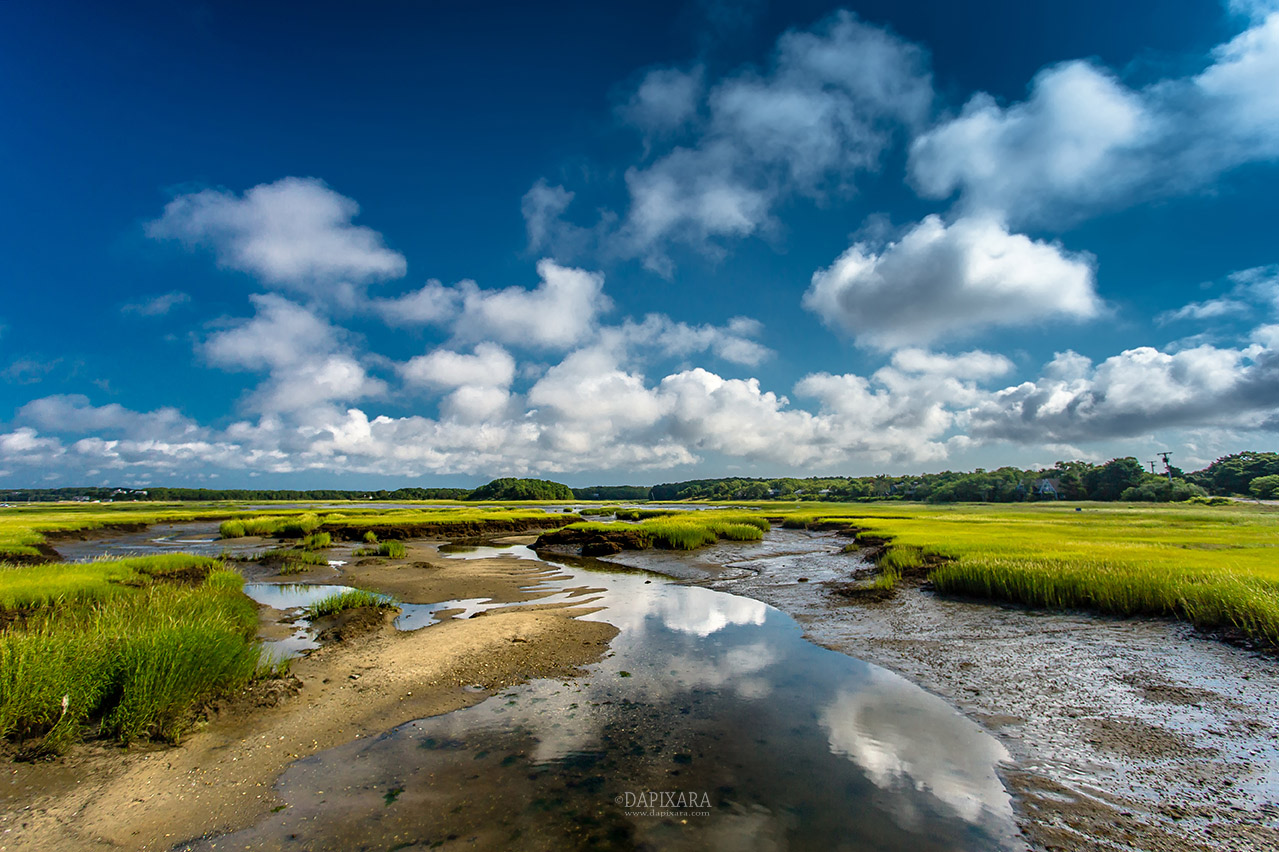 The Salt Marshes, Wellfleet Massachusetts. American landscape photography by Dapixara.