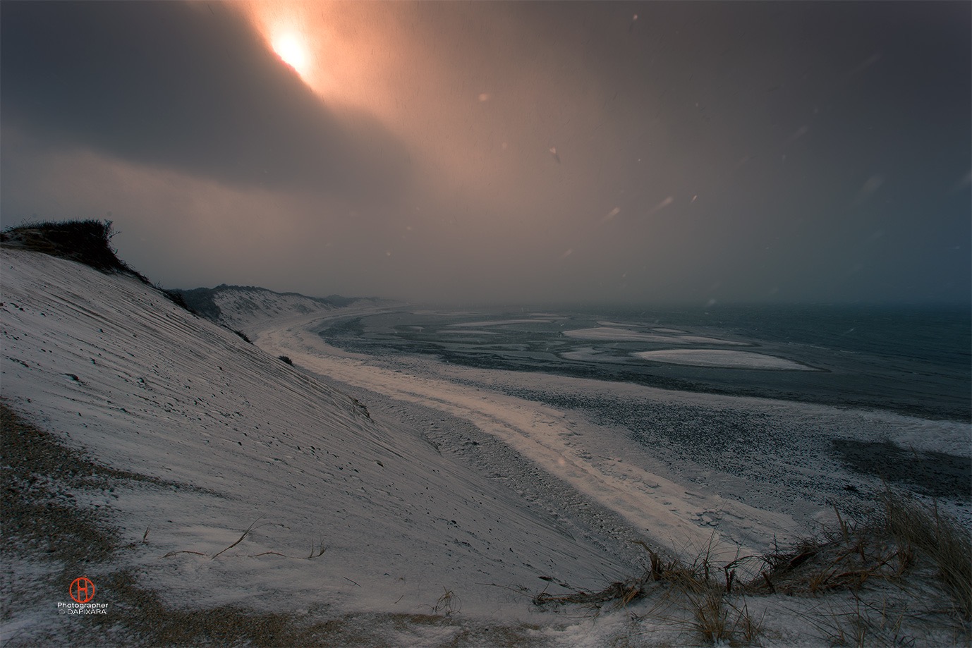 Ocean Effect and flurries on Cape Cod, Wellfleet. © 2015 Dapixara photography.