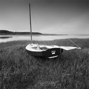 DUCK Sail Boat. Black and White photograph by Dapixara.
