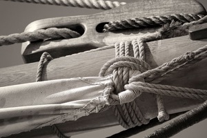 Tall Ship Sail Cloth Sepia - Dapixara Art