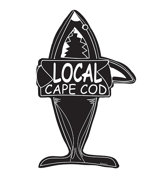 cape cod shark. shop cape cod shark stickers.