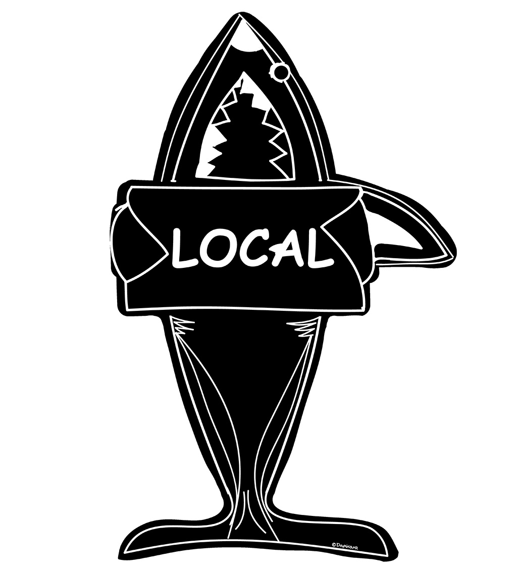 Local Shark sticker decal.